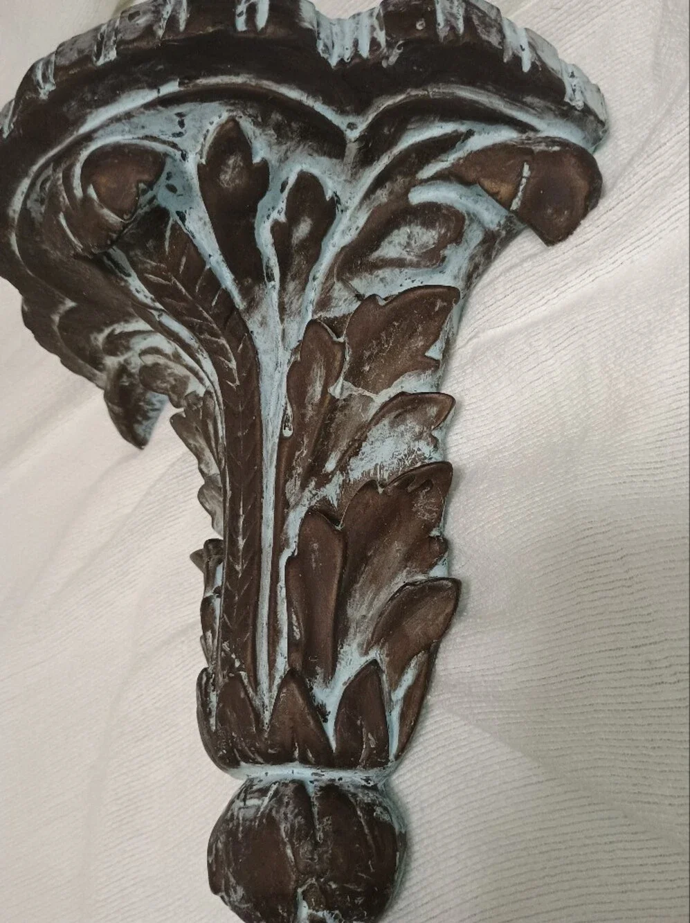 DECORATIVE Distressed CORNICE WALL SHELF Antiqued Heavy Plaster